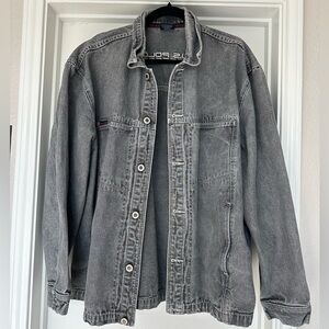 gray jean jacket